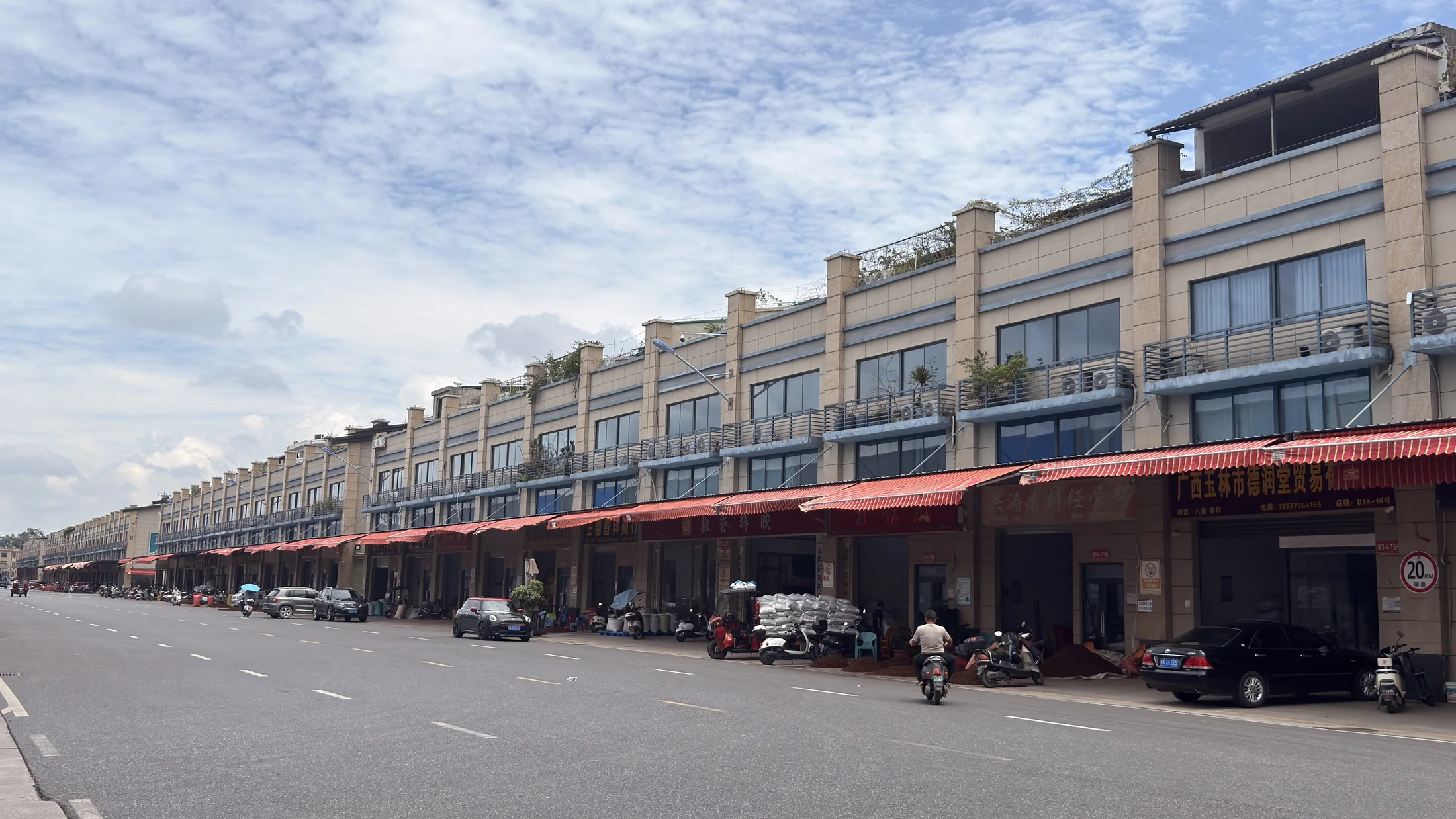 A trading street inside Fuda Market in Yulin
